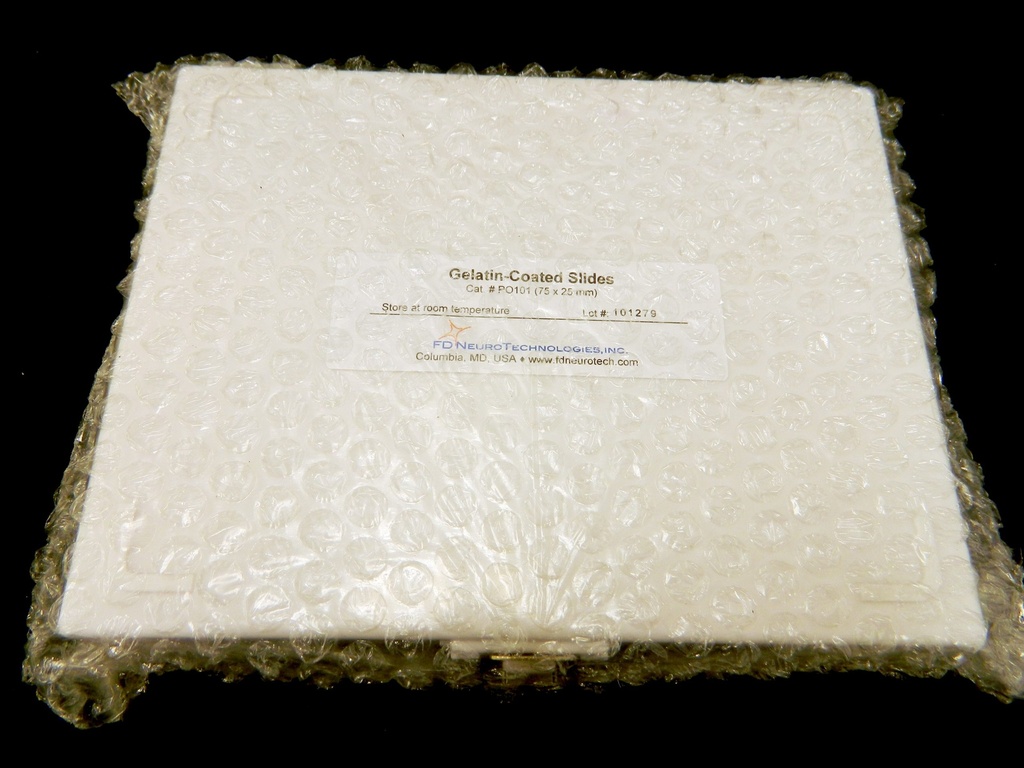 Gelatin-Coated Microscope Slides (25 mm x 75 mm) - 100 slides/box