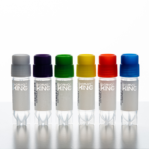 2.0 ml Cryovials, white caps, PP, autoclavable; sterile, external thread, with side barcode, T°: -196°C to 121°C;  No O-ring - 1000 tubes (25 Pieces/Bag, 20 Bags/Pack, 2 Packs/Case)